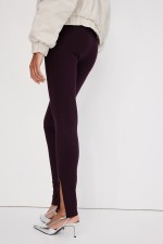 Zip-Hem Thick Jersey Leggings